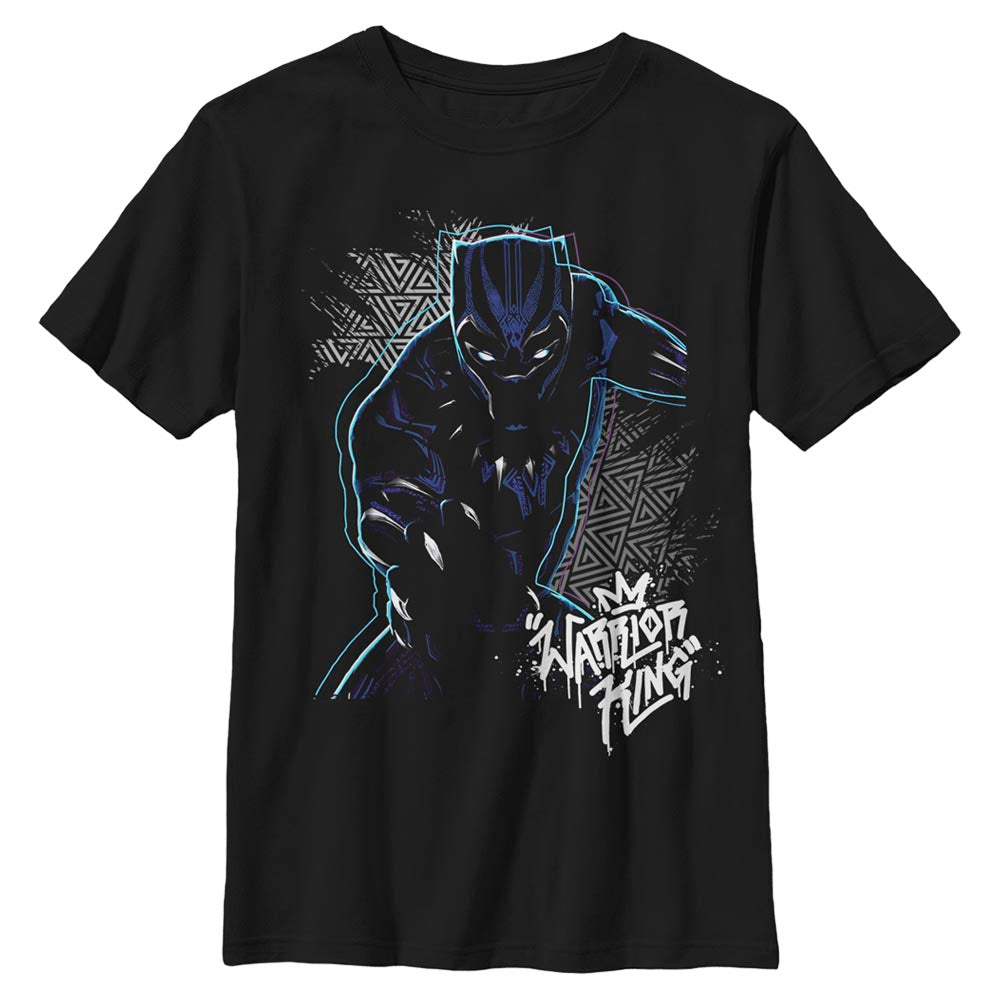 Boy's Marvel Black Panther 2018 Triangle Pattern T-Shirt